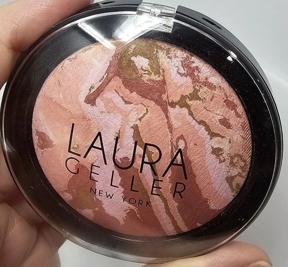 Laura Geller Baked Blush-N-Bronze Marbleized 2 In 1 Rose Bronze Natural Finish